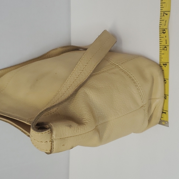 The Sak De Young Yellow Pebble Leather Hobo Shoulder Bag Top Zip - Picture 2 of 8